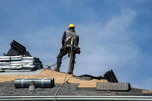 Professional Roofing technician working in Midland, MI
